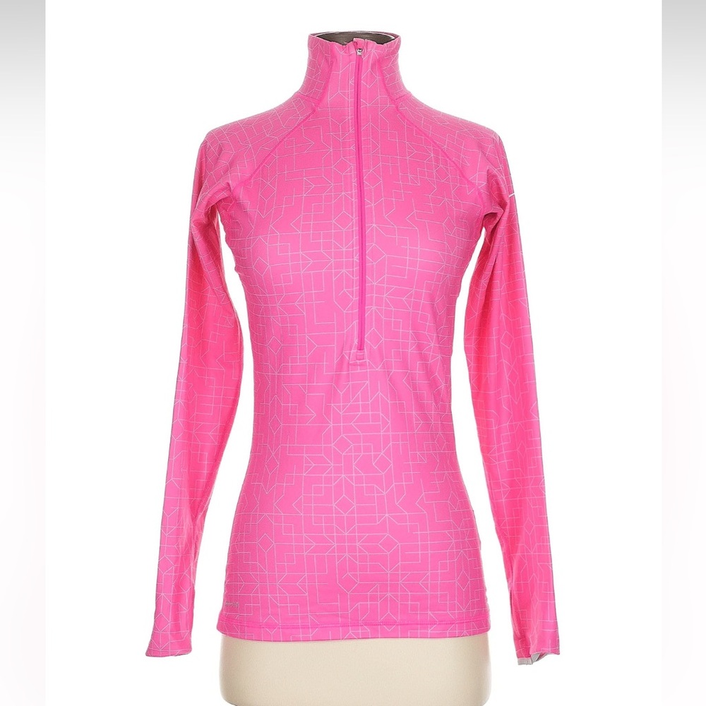 Nike Pink Long Sleeve Geometric Performance Fleece Size S